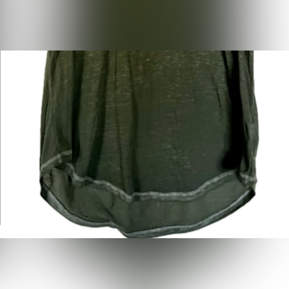 Mudd burn out army green short sleeve shirt. Women’s size XL - Picture 3 of 5